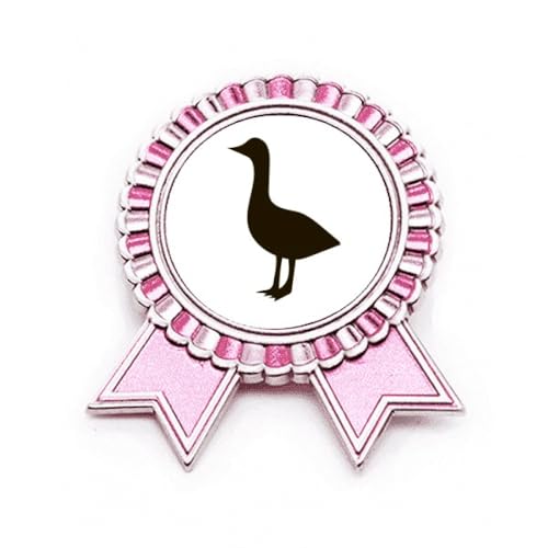 Broche oie noire en métal avec motif animal mignon taille M pour accessoiriser une veste