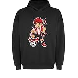 Ropa4 Sudadera Oversize con Capucha Superfutbolista Manga del Athletic Club de Bilbao 25-26 (13- Sudadera Talla L)(Negra Manga Larga)