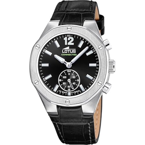 Lotus Reloj Mujer 18972 6 Connected Caja De Acero Inoxidable 316l Plateado Correa De Piel Negro Lotus Reloj Mujer 18972 6 Connected Caja De Acero Inoxidable 316l Plateado Correa De Piel Negro