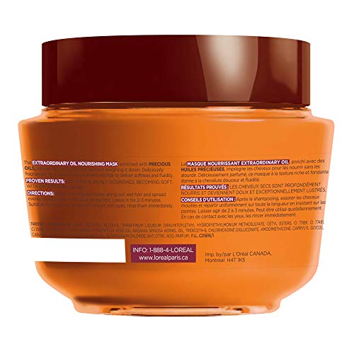 L’Oréal Paris Hair Expertise Extraordinary Oil Nourishing Hair Mask, Hair Treament for Damaged and Dry Hair, 300 ml, Pack of 1 - Image 3