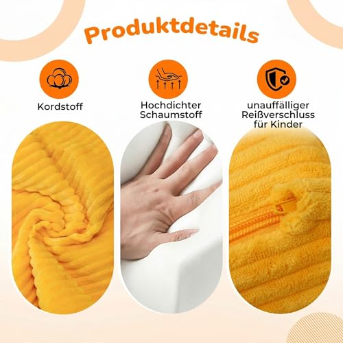 Canapé pour enfant pliable et modulable en velours côtelé confortable - 8