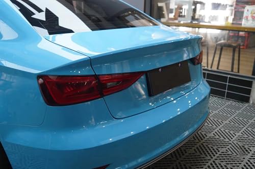 Image of LZLRUN High Gloss Vinyl Realistic Paint Wrap Roll Car Sticker Film Decal Bubble Free Come with Installation Tool Set (Light Blue, 4Inch x 30ft)