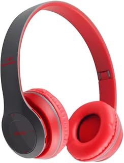 icall P47 Gaming Wireless Bluetooth Over Ear Headphones with Mic (Red) Price In India
