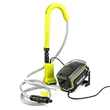 Baricus 18V Akku Tauchpumpe 80W mit Einhängevorrichtung 1.800 l/h 17,5 m Förderhöhe Regenfasspumpe G3/4 Anschluss – 18V System – B-Ware