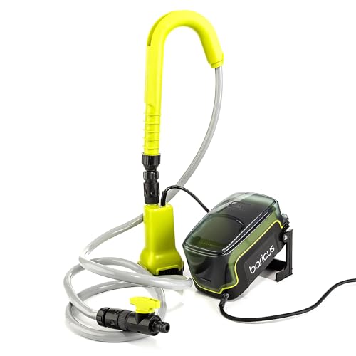 Baricus 18V Akku Tauchpumpe 80W mit Einhängevorrichtung 1.800 l/h 17 5 m Förderhöhe Regenfasspumpe G3/4 Anschluss 18V System B-Ware