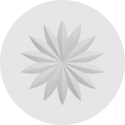 Miniatura 2 de Ekena Millwork ROSP070X070X100GRY09 Roseta estándar con borde cuadrado, 7 pulgadas de ancho x 7 pulgadas de alto x 1 pulgadas de alto, PVC