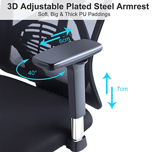 Ticova Bürostuhl Ergonomisch für Schreibtisch und Büro
