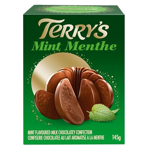 Terry's, MINT - Mint Flavoured Milk Chocolatey Confection, Pack of 1 (145g)