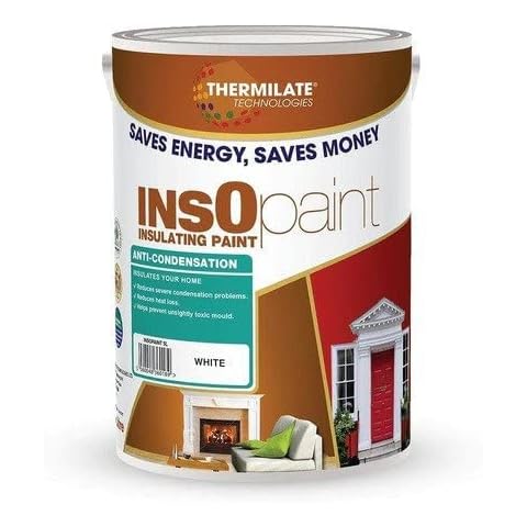 InsOpaint Advance Energy Saving Paint Keep Room Warm | 5L in 24 Colours | Tough Acrylic Emulsion Wall Ceiling Paint | Anti Condensation Brilliant White Cover