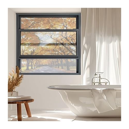 Ventana corrediza de aluminio para baño con vidrio templado para entrega de alimentos y camiones de cocina (40 x 130 cm)