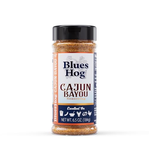 Blues Hog Cajun Bayou Seasoning, Bold Cajun Spice Blend, All-Natural, Gluten-Free, Made in The USA, 6.5 oz