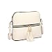 Miss Lulu Petit Sac Bandoulière Femme à Porter à D’épaule Vintage en Cuir PU (Beige)