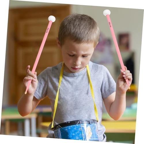 ibasenice 1 par Baquetas de Tambor Duales con Cabeza de Fieltro, Mango Cómodo para Sets de Batería y Percusión de Arce miniatura 5