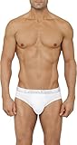 Calvin Klein Men's Underwear Id Cotton Hip Brief, White, M
