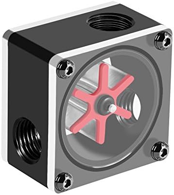 G1/4 Thread 6 Impeller Meter 3 Ways Meter Indicator for PC Water Cooling System
