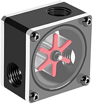 G1/4 Thread 6 Impeller Meter 3 Ways Meter Indicator for PC Water Cooling System