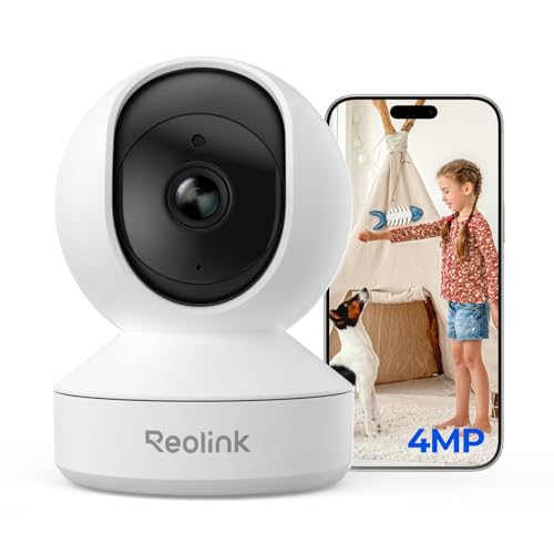 Reolink 2K 4MP WLAN Überwachungskamera Innen, 360°-Ansicht Baby Monitor mit Personen-/Tier-/Weinen-Erkennung, Auto-Tracking, 2,4 GHz WLAN Kamera Ind