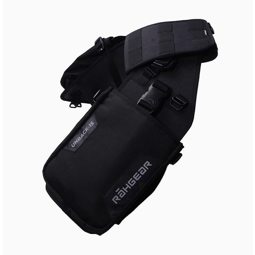 Image of Unrack Tour Rackless Saddlebags 55L (2x15L + 25L) | 100% Waterproof with Roll-Top Dry Liners | Universal System, Quick-One Time Mount Harness, All Bags Converts to Backpacks