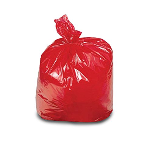 The Chemical Hut® - Bolsas de basura de colores (resistentes con código de color, viene con bolígrafo antibacteriano TCH), Red x20