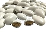 White Jordan Almonds - 1 lb of Fresh Crunchy Almonds Covered by a White Sweet Candy Shell