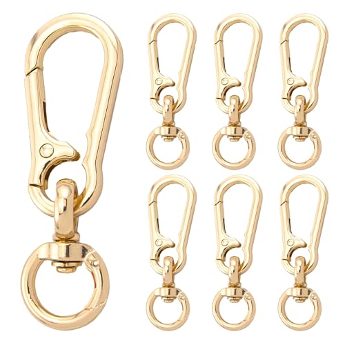 {Mosqueton Giratorio Dorado Mosqueton Neikafan Mosquetones Pequeños Llavero 6 Piezas Mosquetón Llavero Dorado con Mosquetón Giratorio Llaveros para Los Hombres...