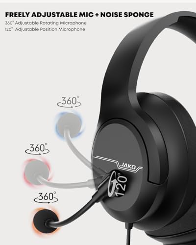Gaming Headset for Xbox One, PS5, PS4, PC, Sega Game Gear and Other Devices with 3.5mm Audio Jack, plug and play, Gaming Headphones for Nintendo Switch with Clearing Mic, Folding Desig (Black) - Image 5