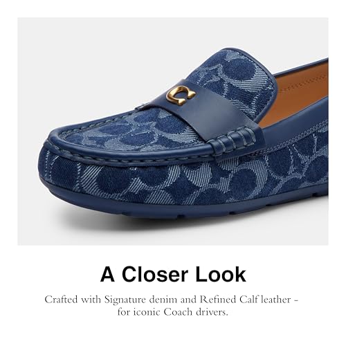 Coach Women's Sculpted C Driver in Signature Denim Loafer4