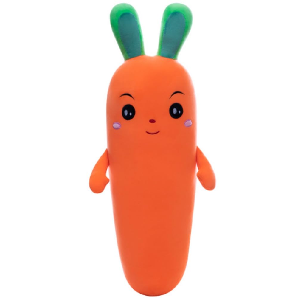 OUKEYI Carrot Hugging Pillow,27.5inch/70cm Cartoon smile Carrot Plush Toy，Cute Carrot Shape Pillow Stuffed Carrot Toy Soft Carrot Doll for Kids Girls GIF (smile)