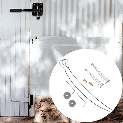 Tehaux Gate Latch Cable Pull, 2 Sets Wooden Cable Replacement Gate Pull Opener Loaded Fence Spring Adjustable Door Latch Gate Opener For Metal Wooden Door #TOP5