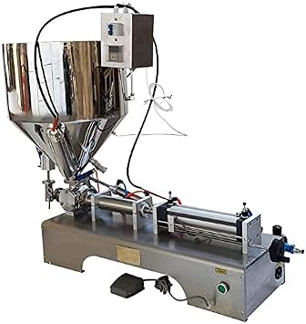 INTSUPERMAI 30-300ml Pneumatic Paste Liquid Filling Heating Machine One Nozzle Heat Hopper Honey Cream Butter Fill Machine