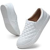 STQ Women's Fashion Sneakers Casual Slip On Shoes Comfort Nursing Shoes for Ladies White 8.5