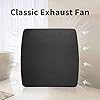 Amazon.com: Zeyzer Black Bathroom Fan 110 CFM 1.0 Sone 5.9" Duct Square ...