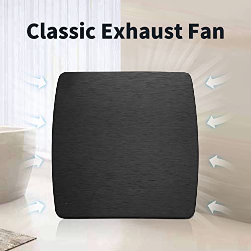Zeyzer Black Bathroom Fan 110 Cfm 1.0 Sone 5.9" Duct Square Ceiling Or Wall Mount Ventilation Exhaust Fan For Bathroom/Corridor/Office/Laundry Room/Shop #TOP6