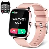 Smartwatch for Women - Call, Fitness Tracker, Heart Rate & Sleep Monitor, 1.69' Touch Screen, Waterproof - For Android & iPhone, Pink