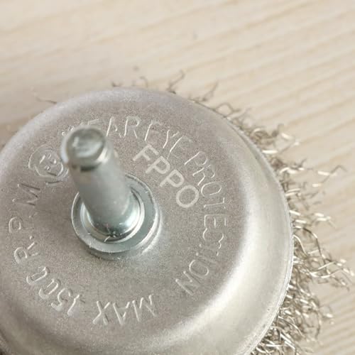 Image of FPPO 7PCS Stainless Steel Wire Wheel Brush, Coarse Crimped Cup Brush and End Brush Kit,Wire Brushes for Use in Machines (Pack of 4)