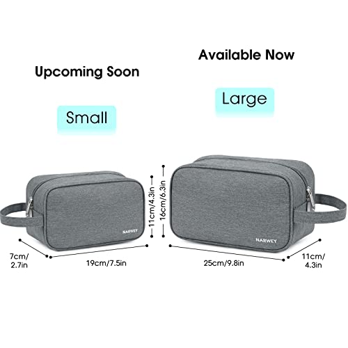 Image of Narwey Travel Toiletry Bag for Women Traveling Dopp Kit Men Toiletries Bag Cosmetic Bag Makeup Bag Medicine Bag for Traveling (Grey)