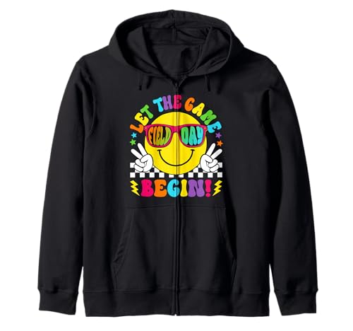 Field Day 2025 Colorful Let The Games Begin Field Trip Zip Hoodie