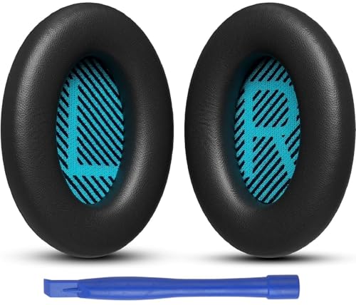 GLOBAL TECH Ersatz Ohrpolster für Bose QuietComfort QC25 QC35 QC35 ii QC15 QC2/ Ae2 Ae2i Ae2w/ SoundTrue & SoundLink Around-Ear Kopfhörer - Bose Kopfhörer Ohrpolster Ersatzpolster