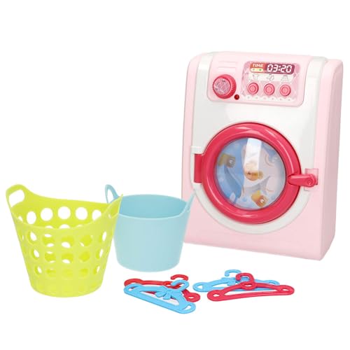 ColorBaby 39036 My Home Lavadora Mini Juguete, Electrodomésticos para Jugar, con luz, Incluye cestos y Perchas, Pilas Incluidas, Limpieza Ropa, Electrodoméstico, Juguetes para niños 3 años