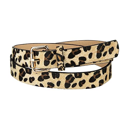 Allegra K Womens Leopard Print Belt Faux Leather Casual Ladies Waist Belts for Jeans Pants