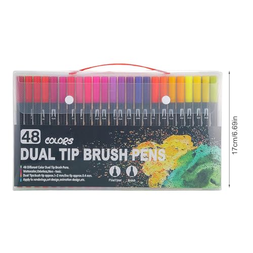 Stylos d'écriture de marqueur de brosse d'enfant à pointe double - 5