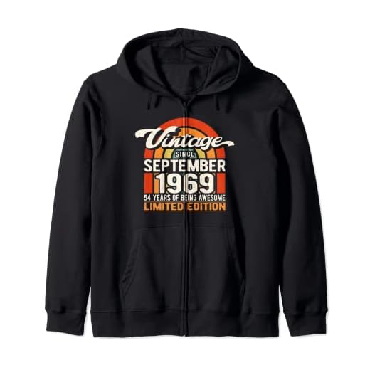 Vintage septiembre 1969 - 54 años de impresionante cumpleaños 54 Sudadera con Capucha