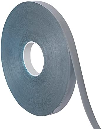 NOZUONO Elastic Silver Iron On Reflective Heat Transfer Vinyl Film (0.4 Inch x 50 Yard)