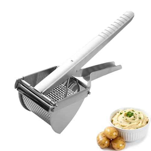 Yumzxin Professional-Grade Stainless Steel Potato Ricer & Masher - Ideal Kitchen Tool for Flawless Mashed Potatoes and Smooth Purees