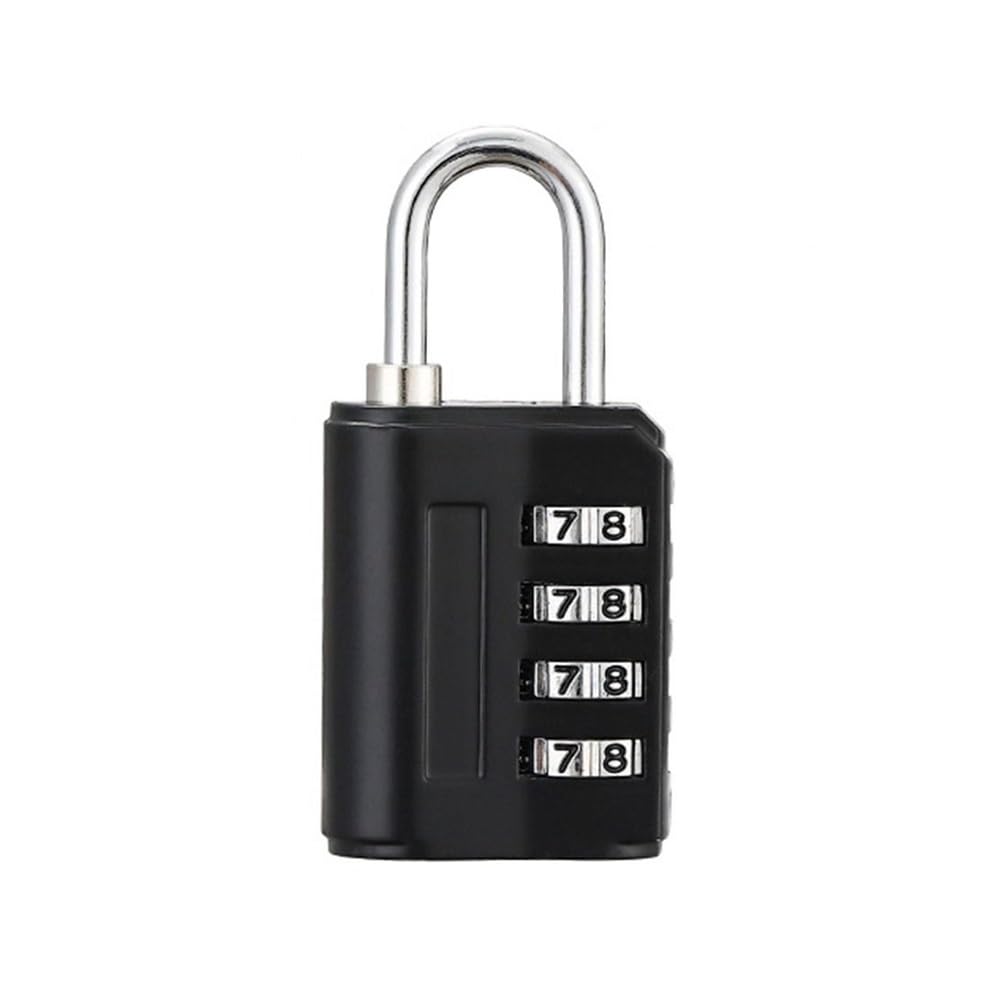 Gnyvzxplq B Black Suitcase Locks, 4 Digit Combination Zinc Alloy Padlock Travel Luggage Suitcase Multicolor(B Black)