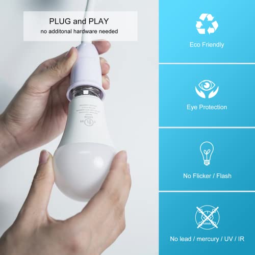 Jackonlux Dusk To Dawn Sensor Light Bulbs Outdoor Automatic On/Off Sensor Bulb 8W E26 3000K Energy Saving Soft Warm White Light For Porch Garage Entrance #TOP2