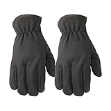 Wells Lamont Fleece-Lined Jersey Work Gloves, Straight Thumb, Slip-On, Elastic Wrist, 2-Pack, Large 2149LN, Brown