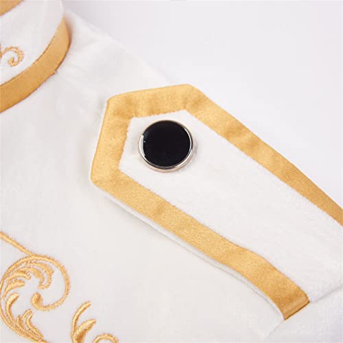 JEsilunmaMY Mens Embroidered Court Prince Blazer Slim Velvet Gold Embroidery Suit Jacket Stylish Wedding Dinner Party Tuxedos4