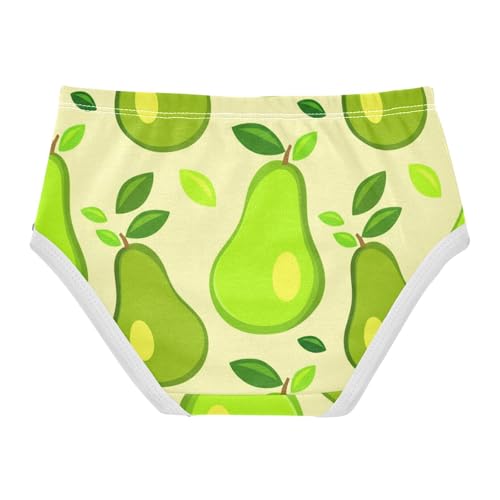 Girls Underwear Toddler 2t Cotton Little Girl Panties Fun Print Kids Briefs Undies Green Pears Leaves Fruits2