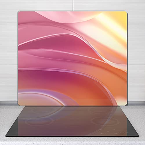 Planche à découper en verre trempé 60x52 cm motif vagues pour plaques à induction